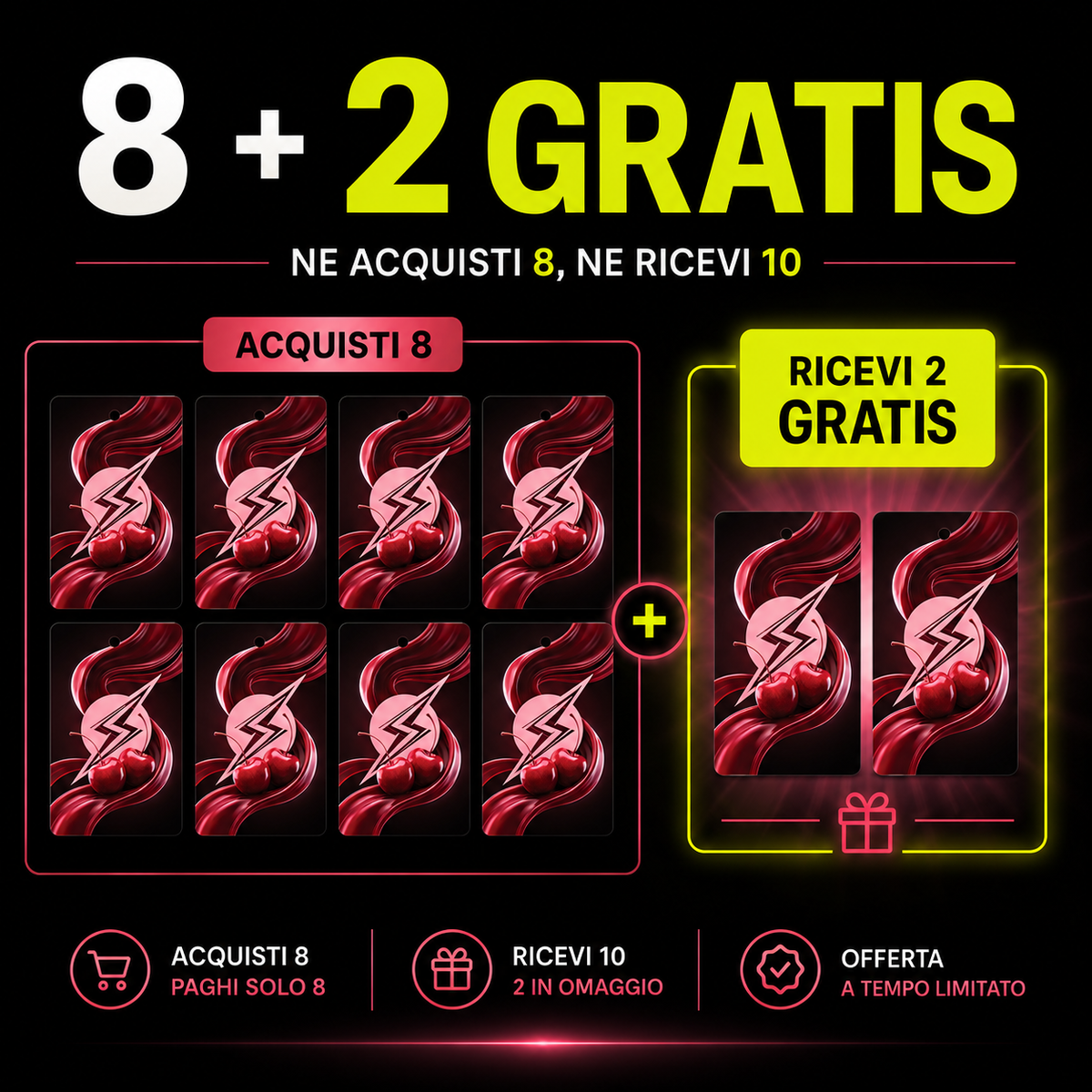 [PROMO] PROFUMATORE AUTO 8+2 GRATIS