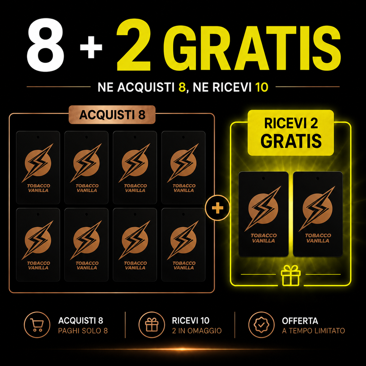 [PROMO] PROFUMATORE AUTO 8+2 GRATIS